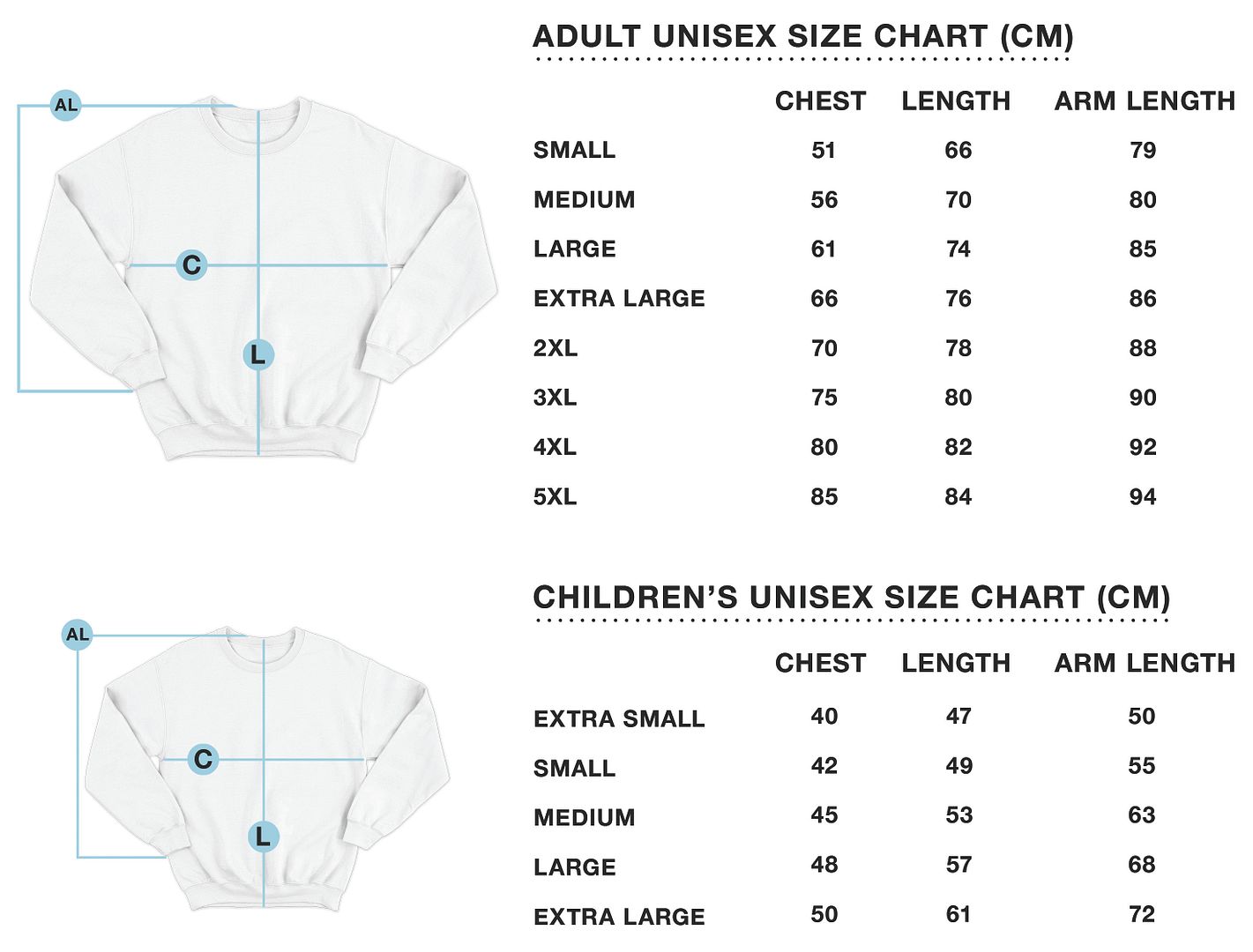 champion jumper size chart